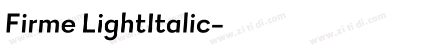Firme LightItalic字体转换